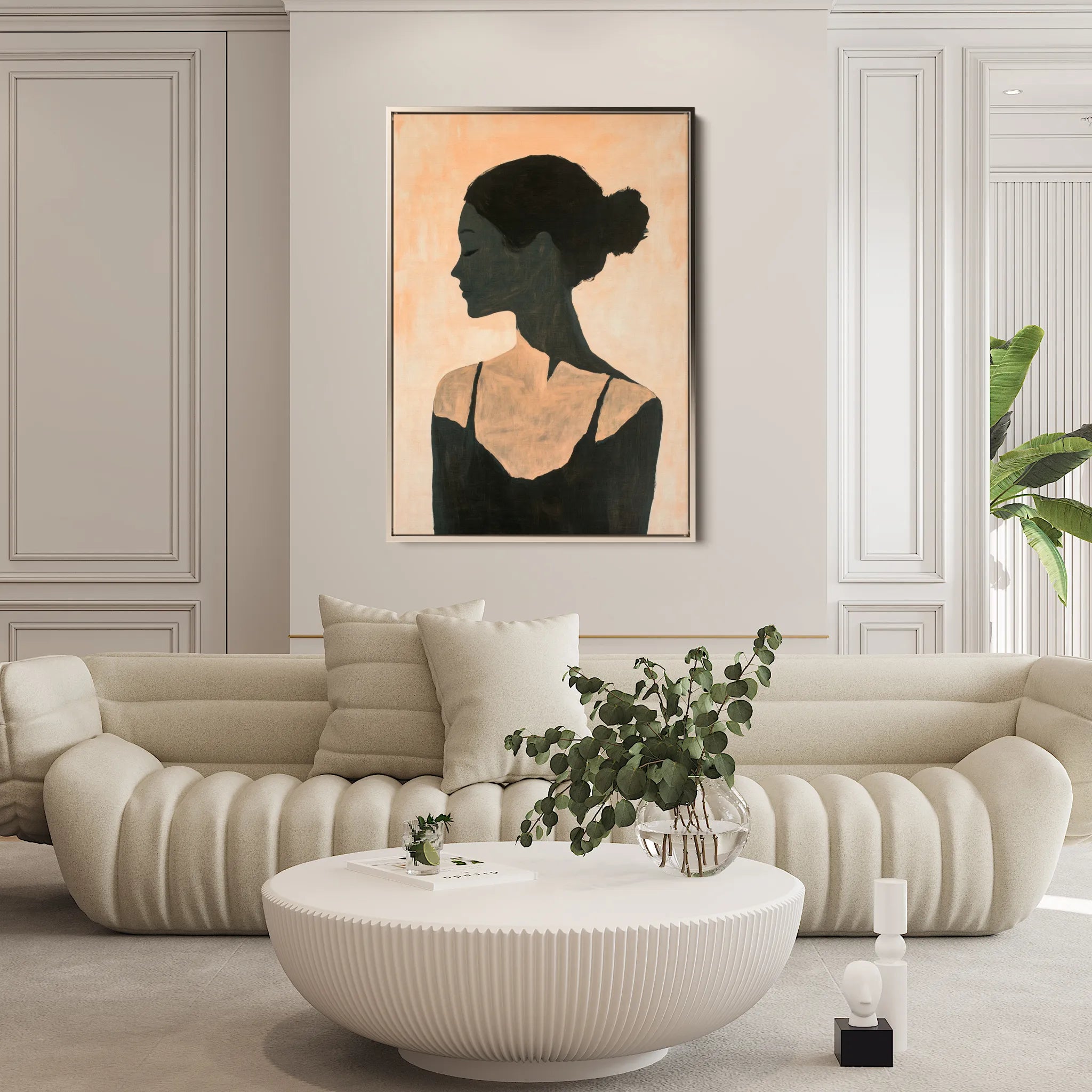 Portrait 097 Canvas Art 60 x 40 cm / Black