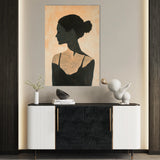 Portrait 097 Canvas Art 60 x 40 cm / Black