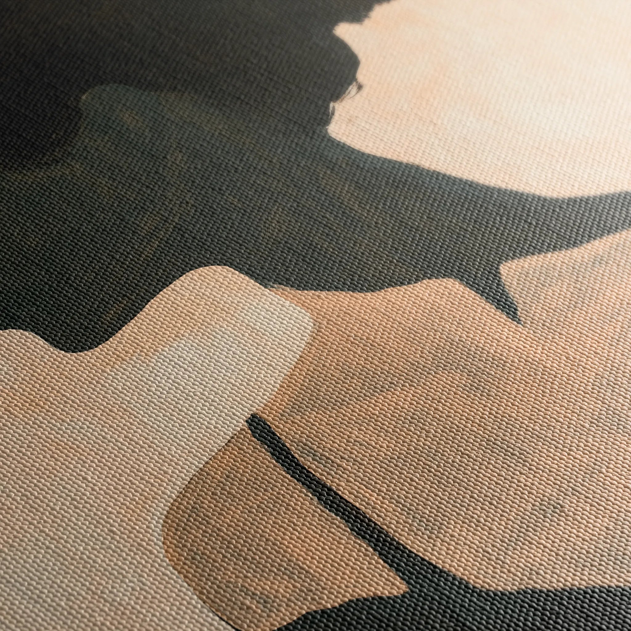 Portrait 097 Canvas Art 60 x 40 cm / Black