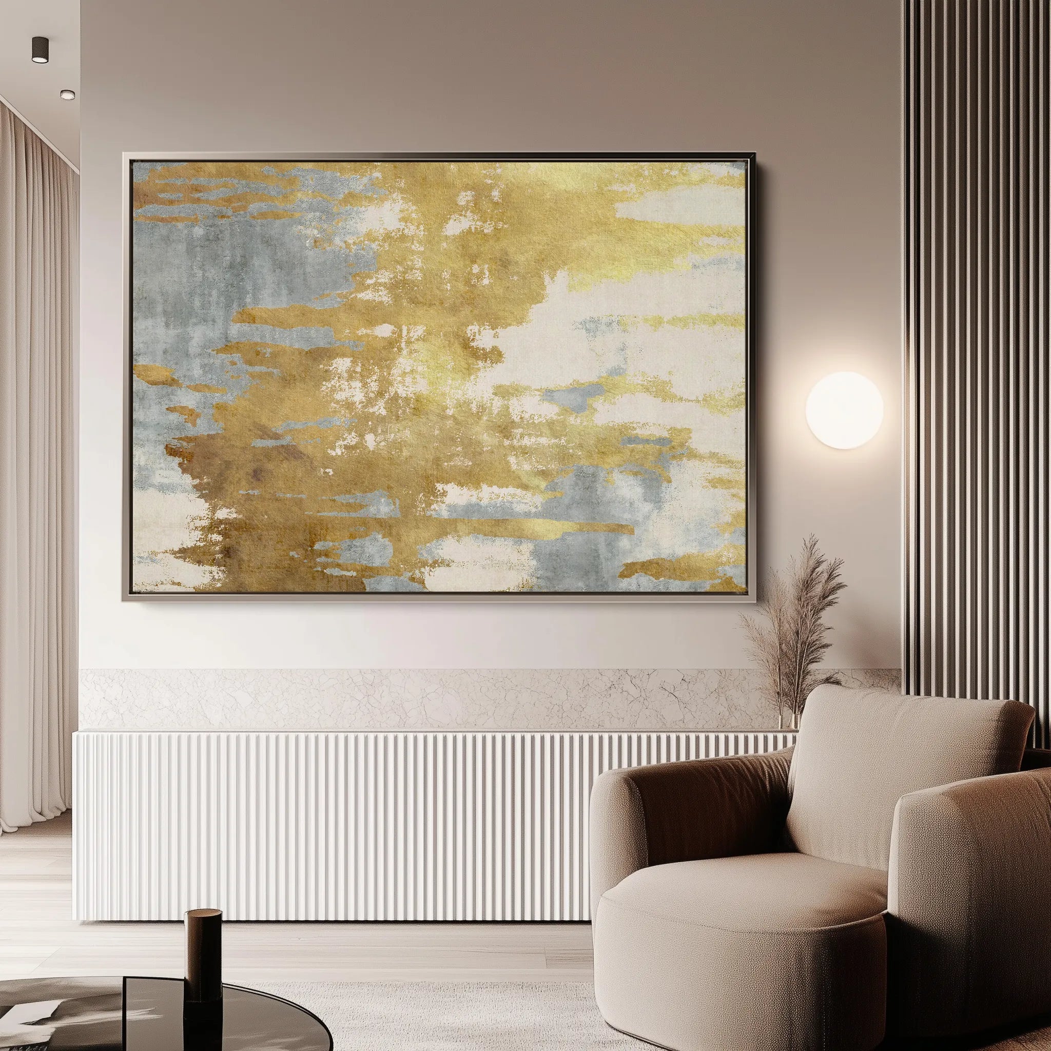 Abstract 098 Canvas Art 60 x 40 cm / Black