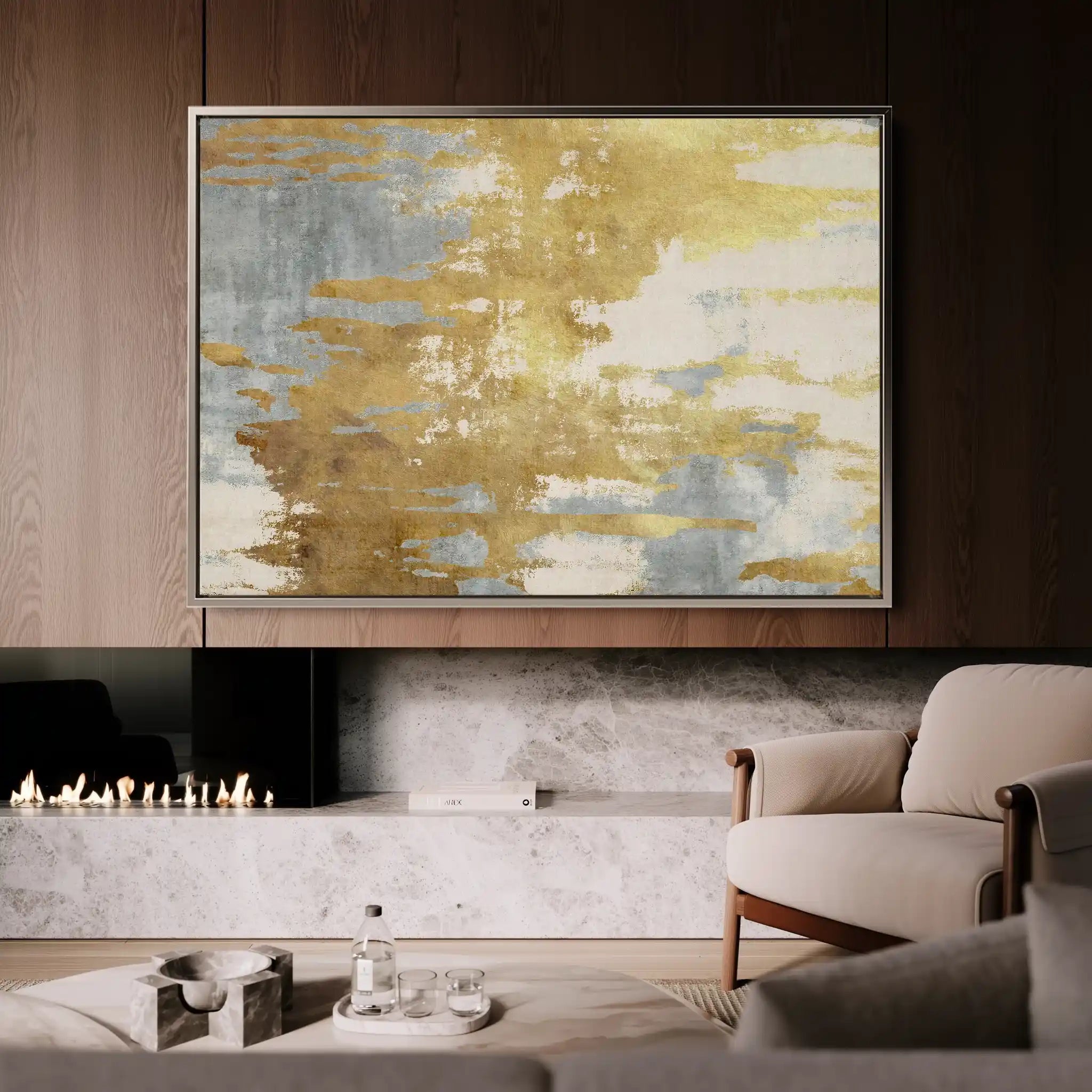 Abstract 098 Canvas Art 60 x 40 cm / Black