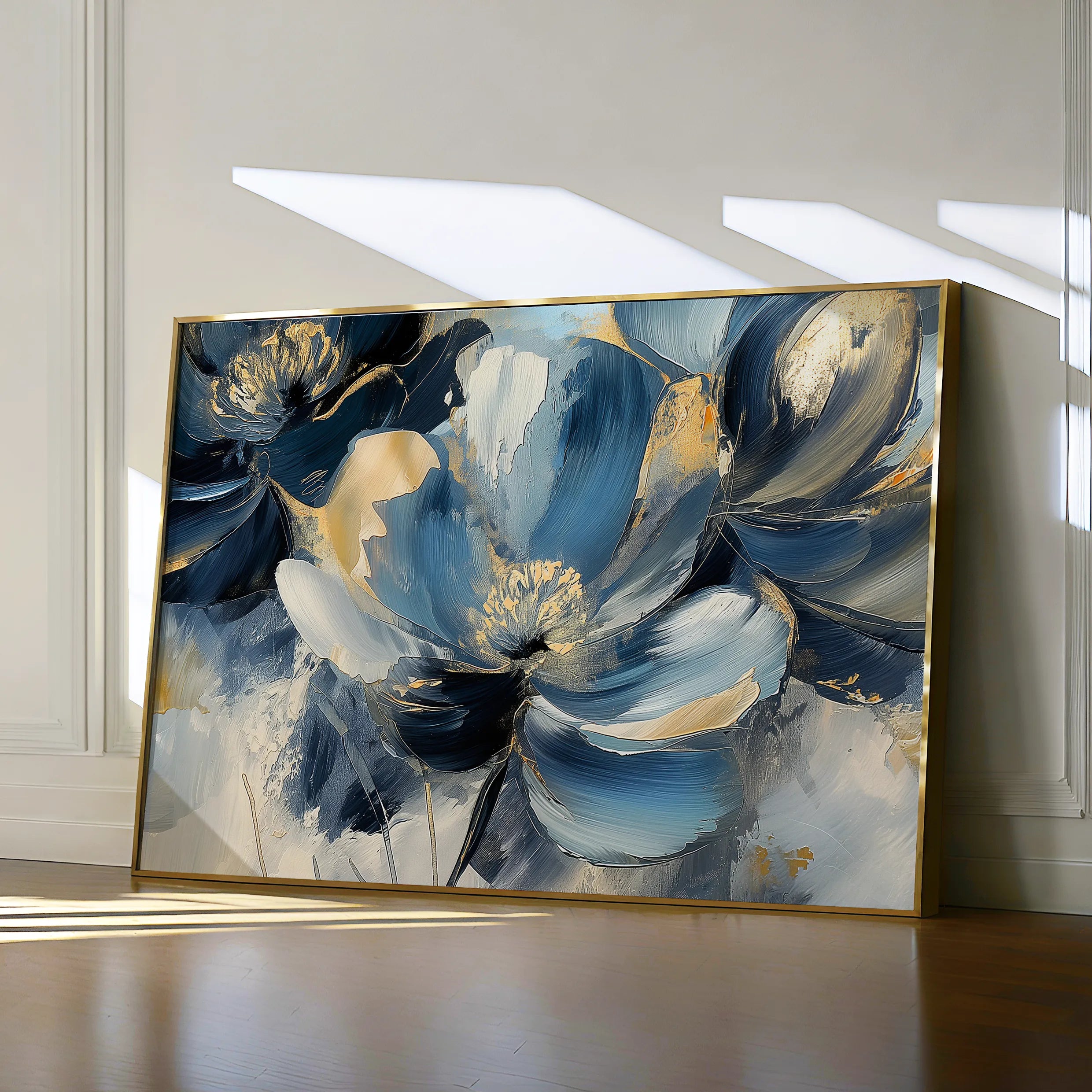 Floral 098 Canvas Art 60 x 40 cm / Black