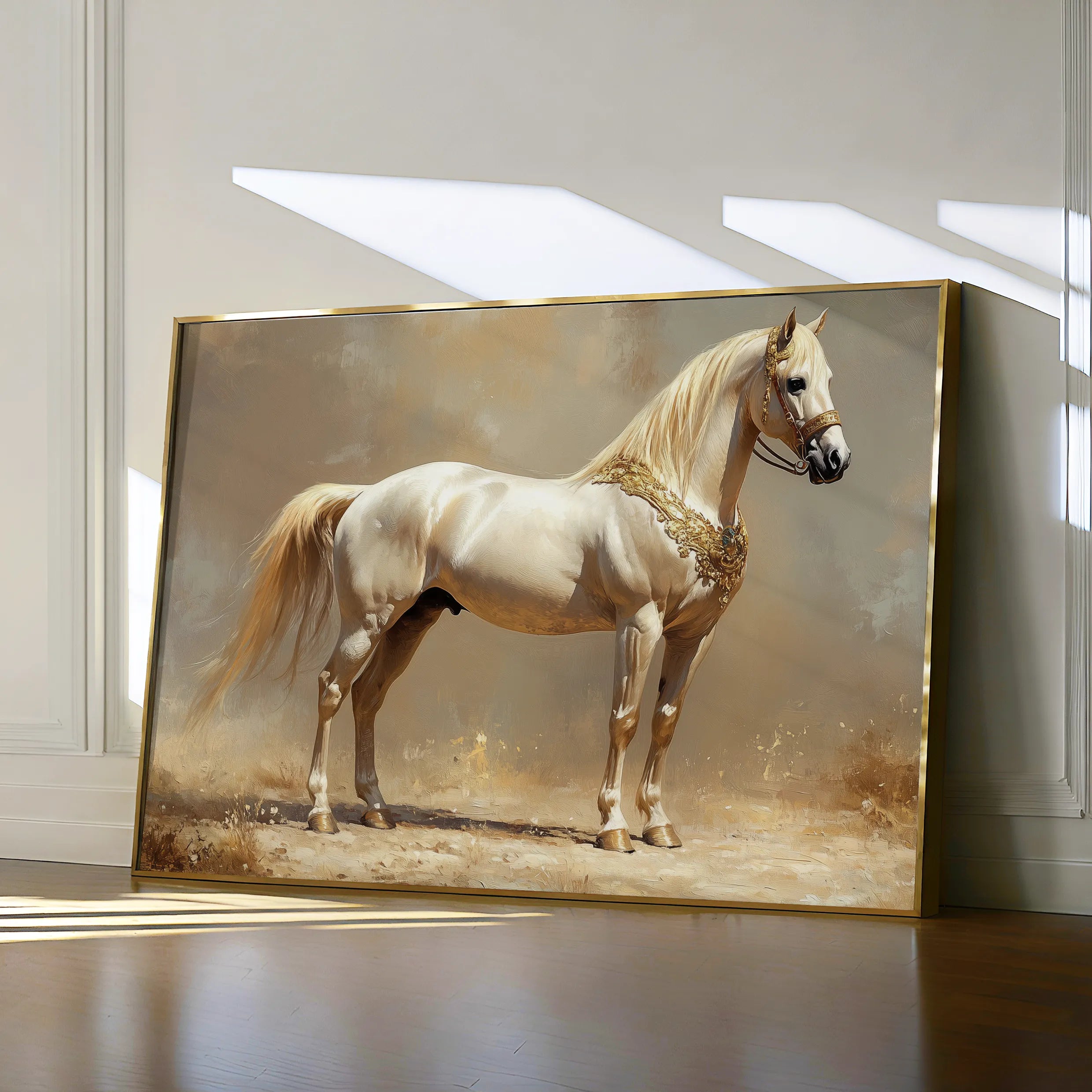 Horses 098 Canvas Art 60 x 40 cm / Black