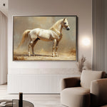 Horses 098 Canvas Art 60 x 40 cm / Black