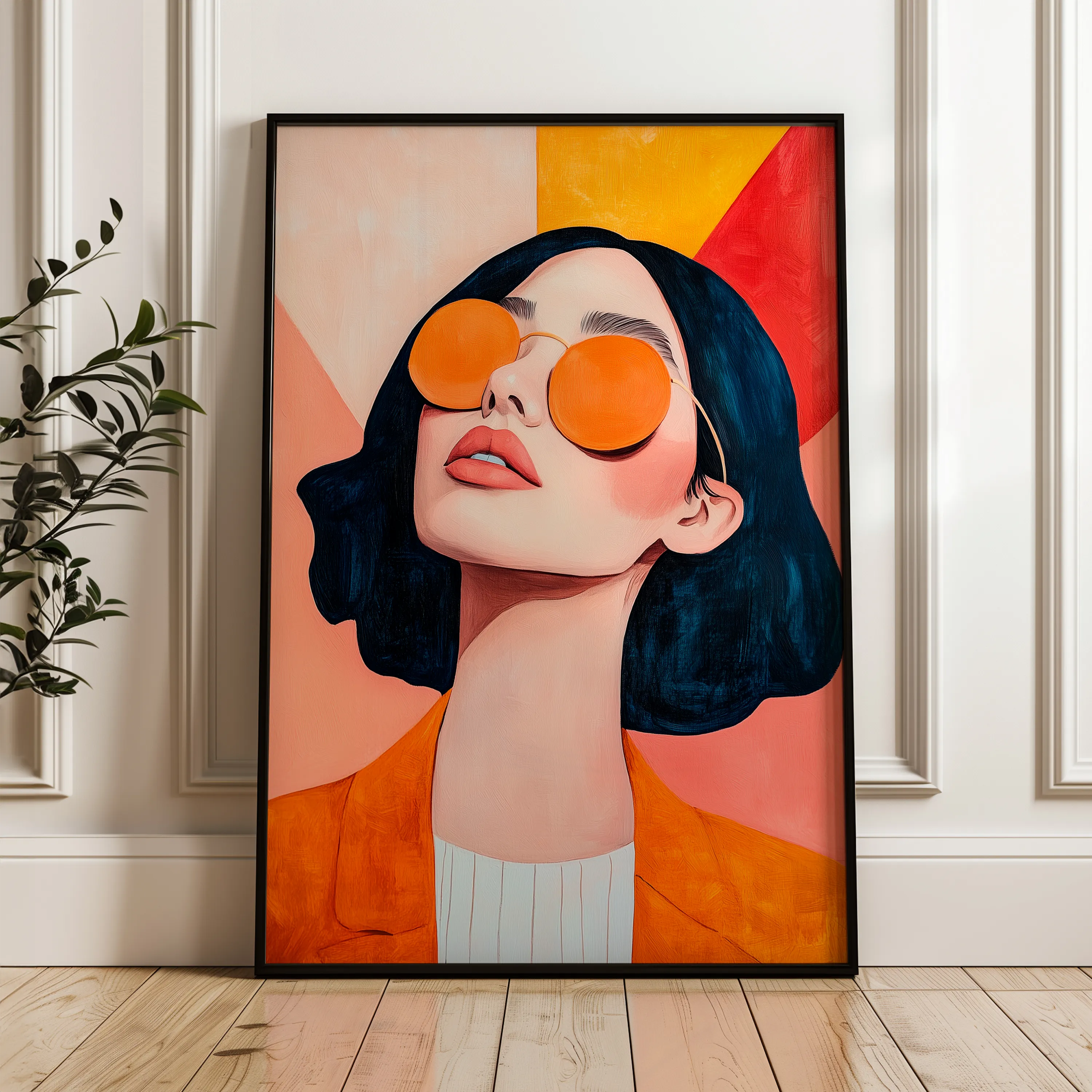 Portrait 098 Canvas Art 60 x 40 cm / Black