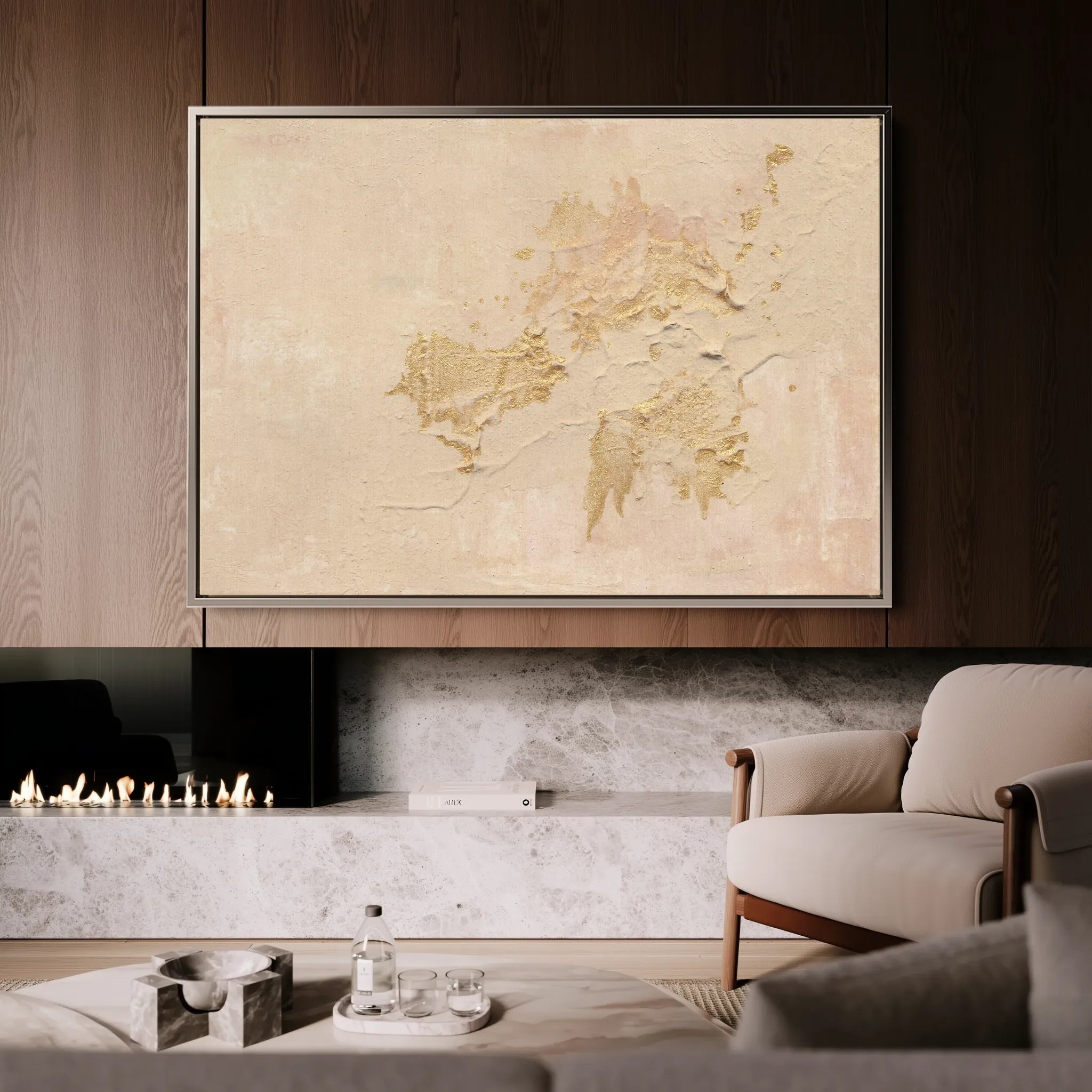 Abstract 099 Canvas Art 60 x 40 cm / Black