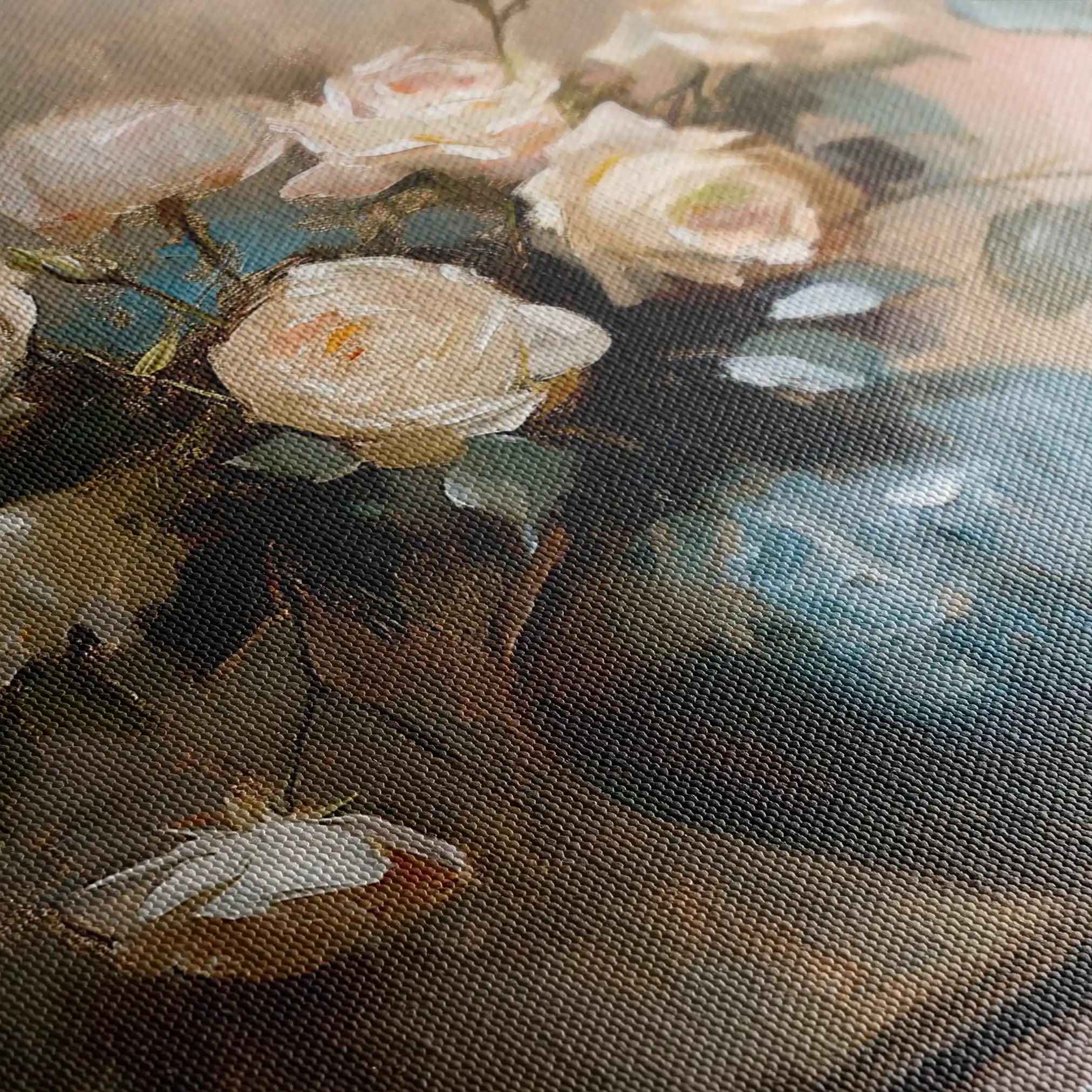 Floral 099 Canvas Art 60 x 40 cm / Black