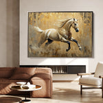 Horses 099 Canvas Art 60 x 40 cm / Black