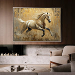 Horses 099 Canvas Art 60 x 40 cm / Black