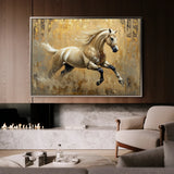 Horses 099 Canvas Art 60 x 40 cm / Black