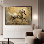 Horses 099 Canvas Art 60 x 40 cm / Black