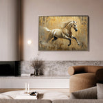 Horses 099 Canvas Art 60 x 40 cm / Black