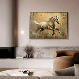 Horses 099 Canvas Art 60 x 40 cm / Black