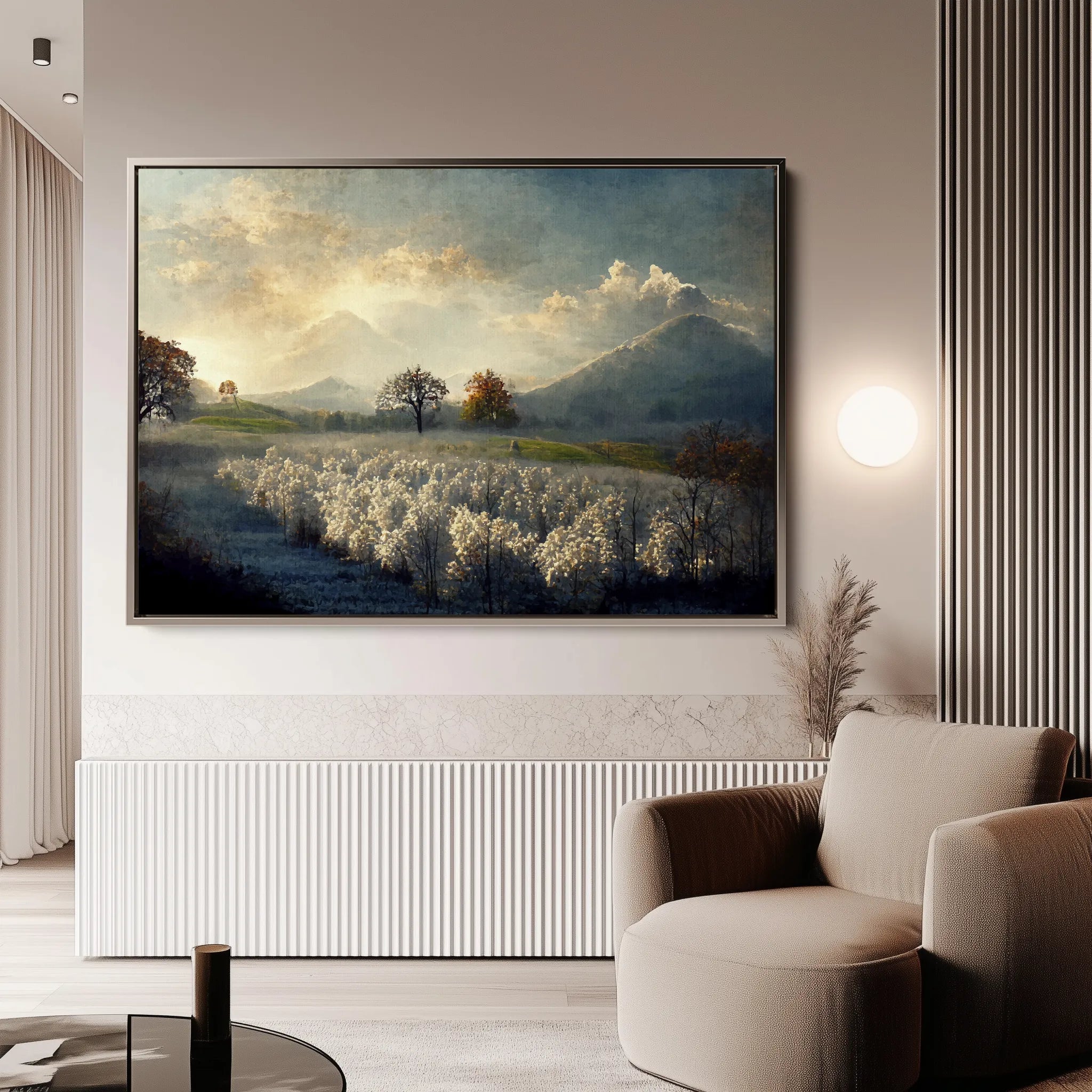 Landscape 099 Canvas Art 60 x 40 cm / Black