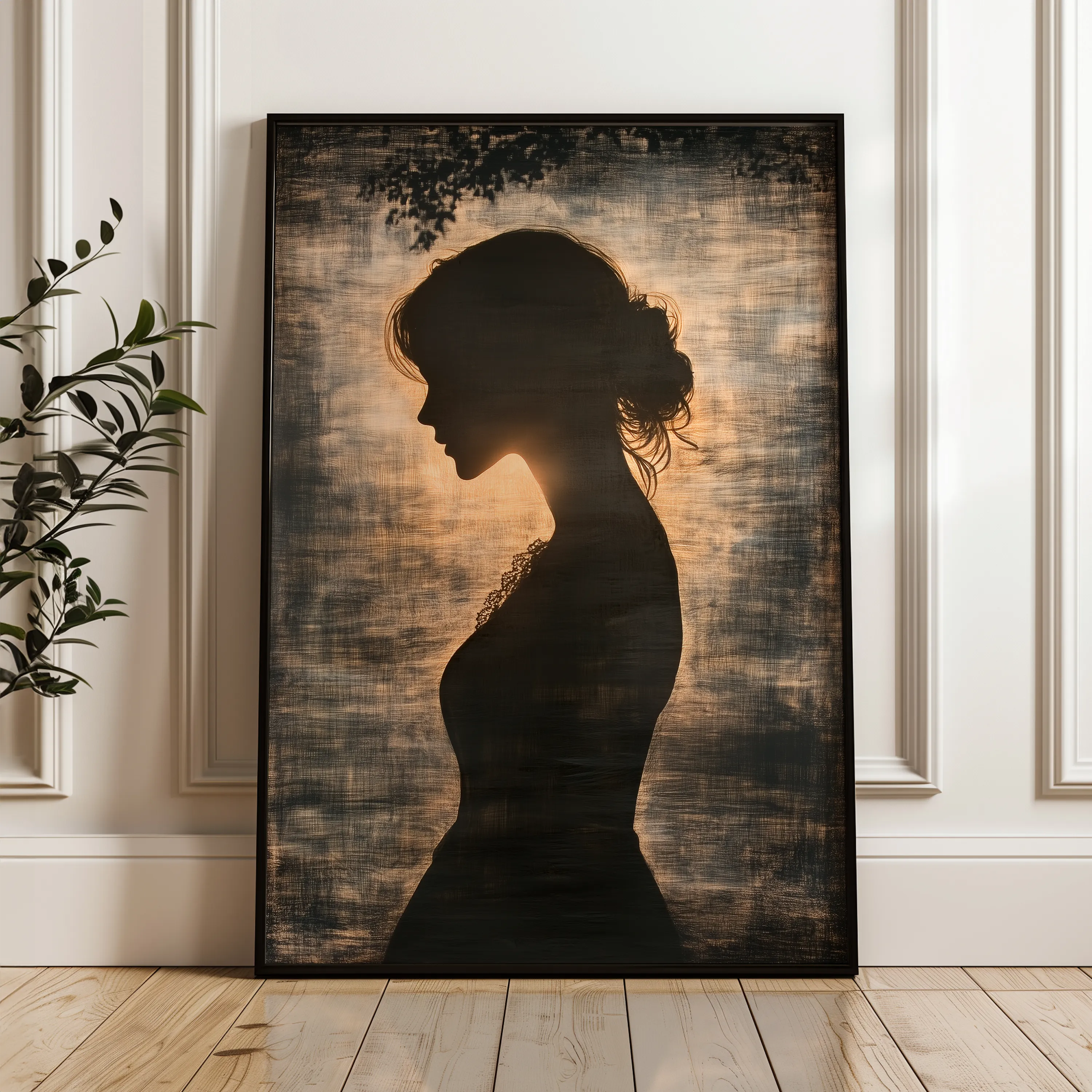 Portrait 099 Canvas Art 60 x 40 cm / Black