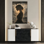 Portrait 099 Canvas Art 60 x 40 cm / Black