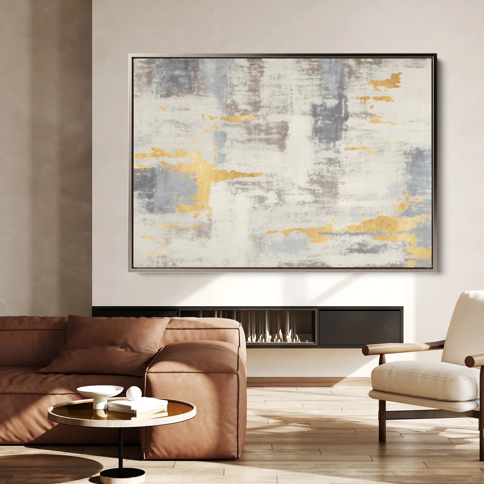 Abstract 100 Canvas Art 60 x 40 cm / Black