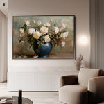 Floral 100 Canvas Art 60 x 40 cm / Black