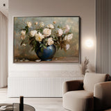 Floral 100 Canvas Art 60 x 40 cm / Black