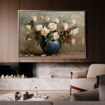 Floral 100 Canvas Art 60 x 40 cm / Black