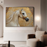 Horses 100 Canvas Art 60 x 40 cm / Black