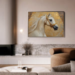 Horses 100 Canvas Art 60 x 40 cm / Black