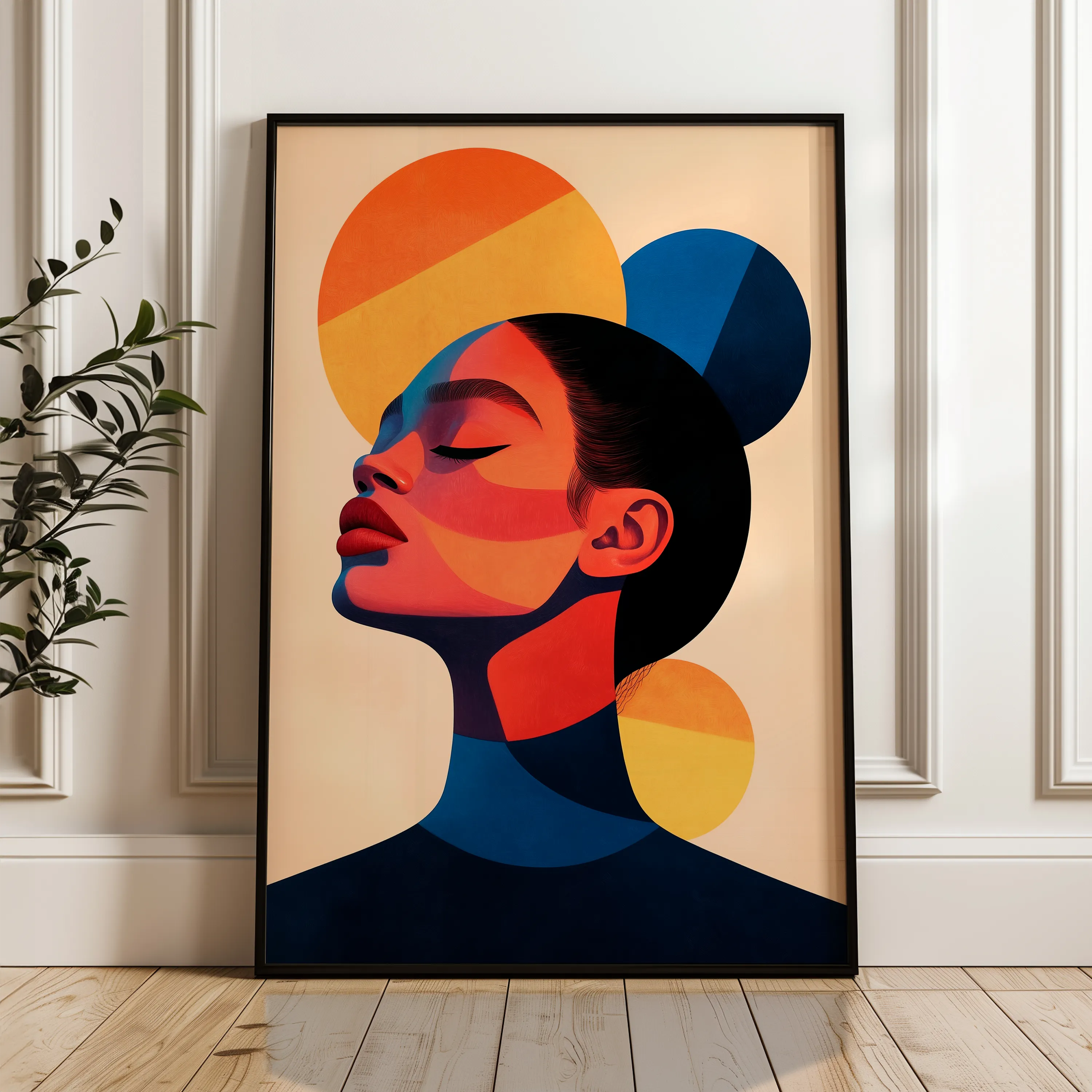 Portrait 100 Canvas Art 60 x 40 cm / Black