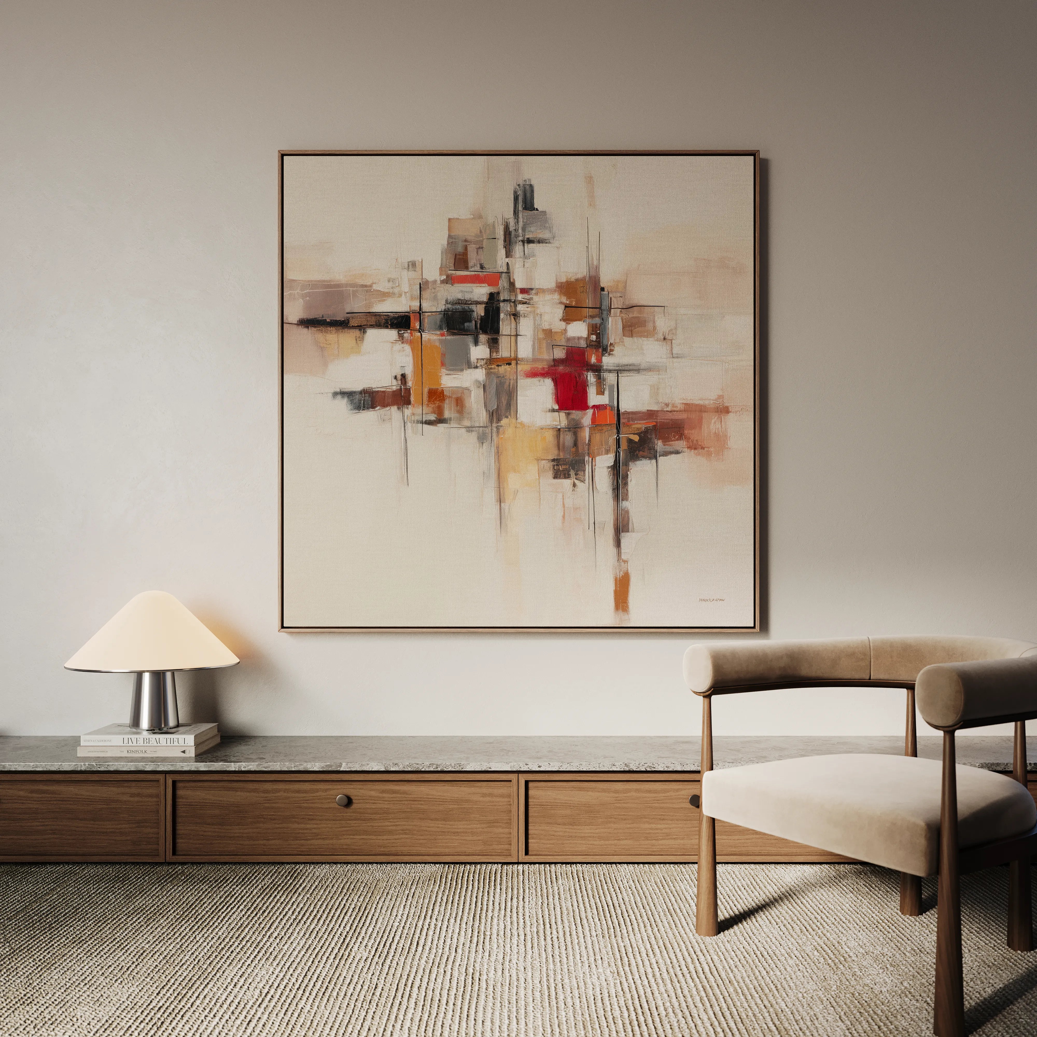 Abstract 1000 Canvas Art 60 x 60 cm / Black