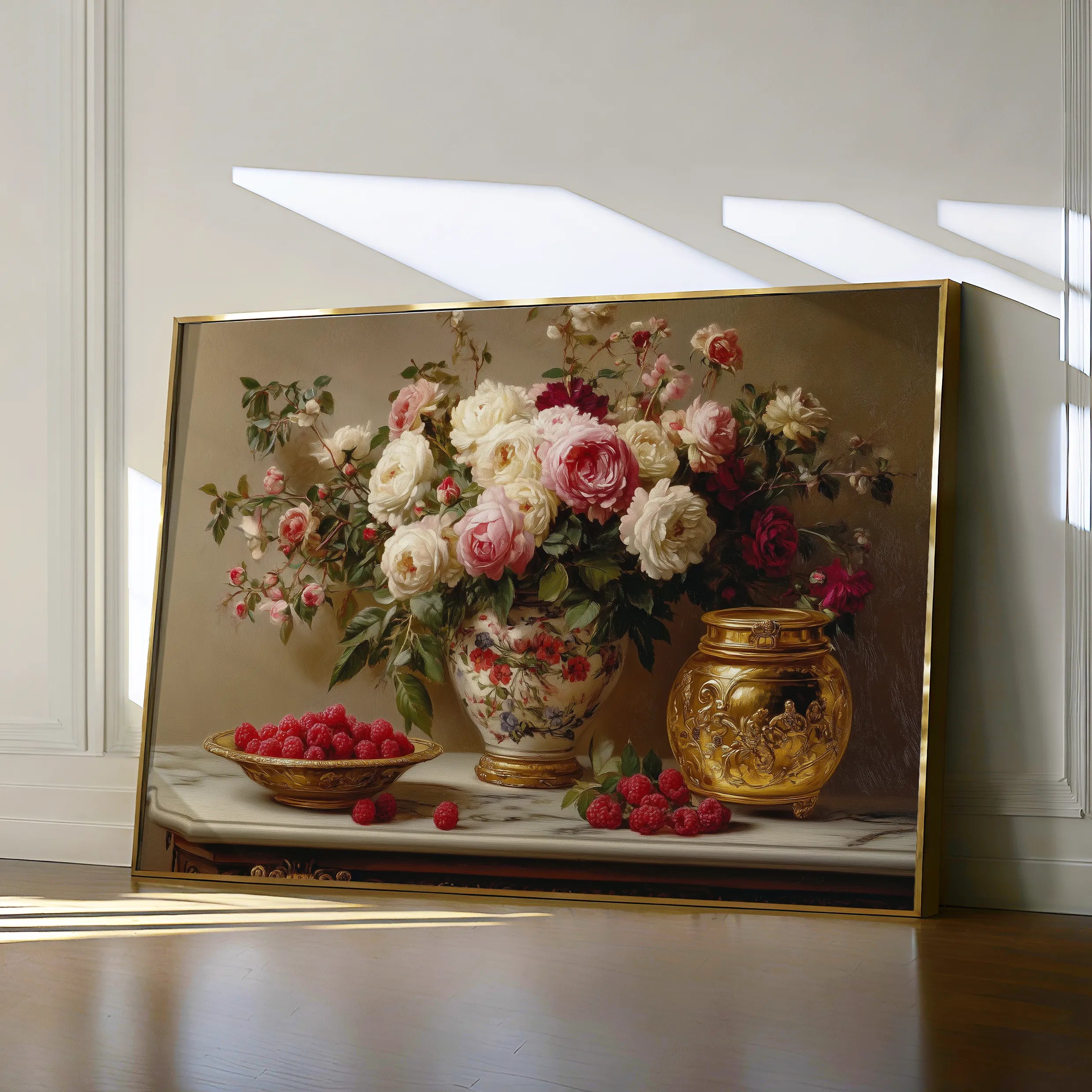 Floral 1000 Canvas Art 60 x 40 cm / Black