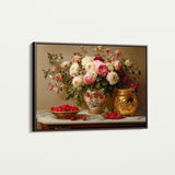 Floral 1000 Canvas Art 60 x 40 cm / Black