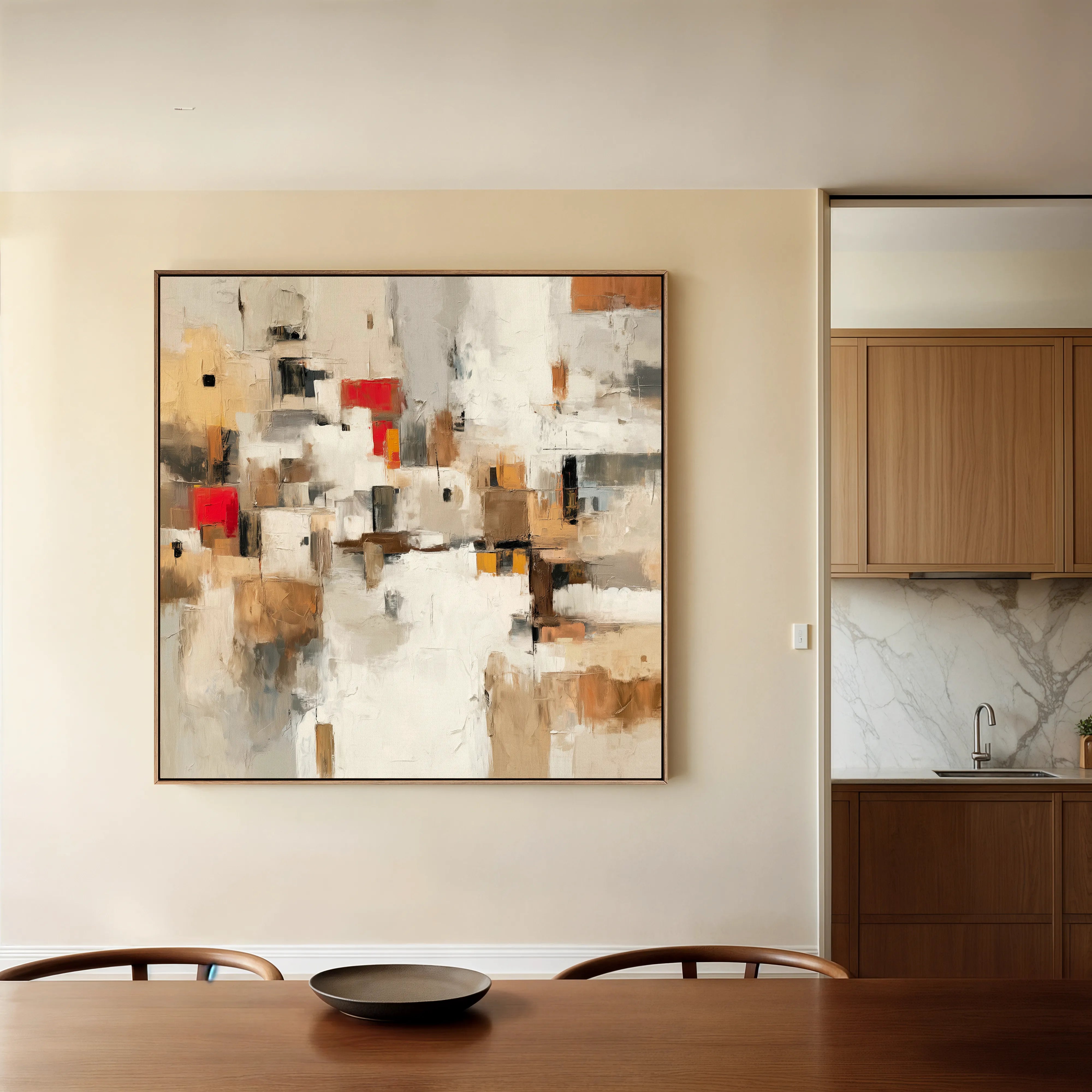 Abstract 1001 Canvas Art 60 x 60 cm / Black