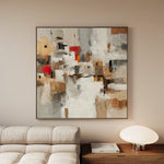 Abstract 1001 Canvas Art 60 x 60 cm / Black