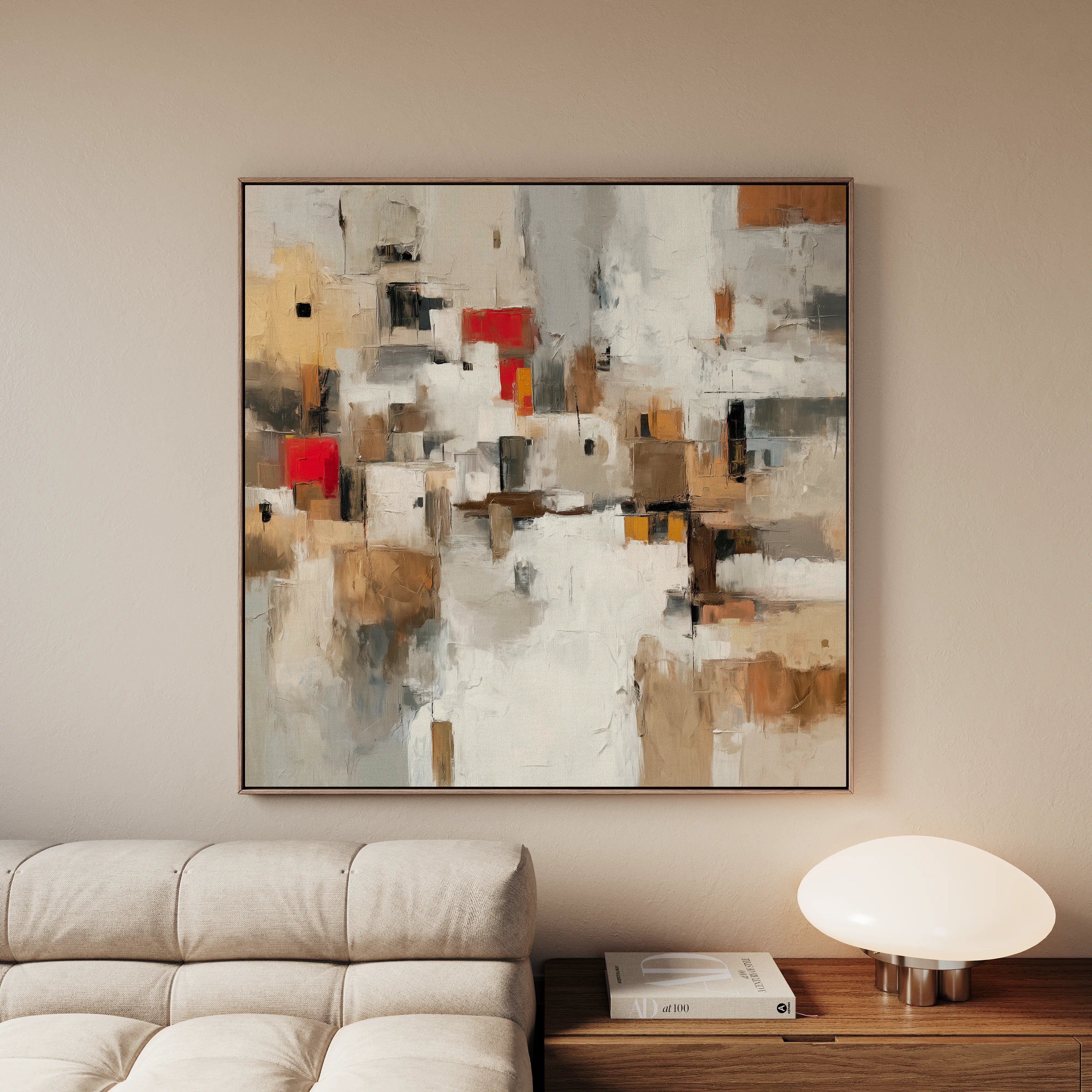 Abstract 1001 Canvas Art 60 x 60 cm / Black