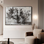 Floral 1001 Canvas Art 60 x 40 cm / Black
