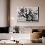 Floral 1001 Canvas Art 60 x 40 cm / Black