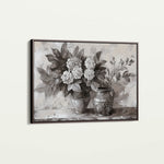 Floral 1001 Canvas Art 60 x 40 cm / Black