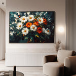 Floral 1002 Canvas Art 60 x 40 cm / Black