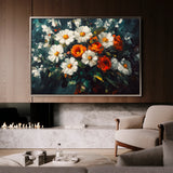 Floral 1002 Canvas Art 60 x 40 cm / Black