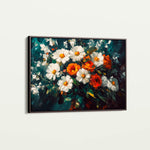 Floral 1002 Canvas Art 60 x 40 cm / Black