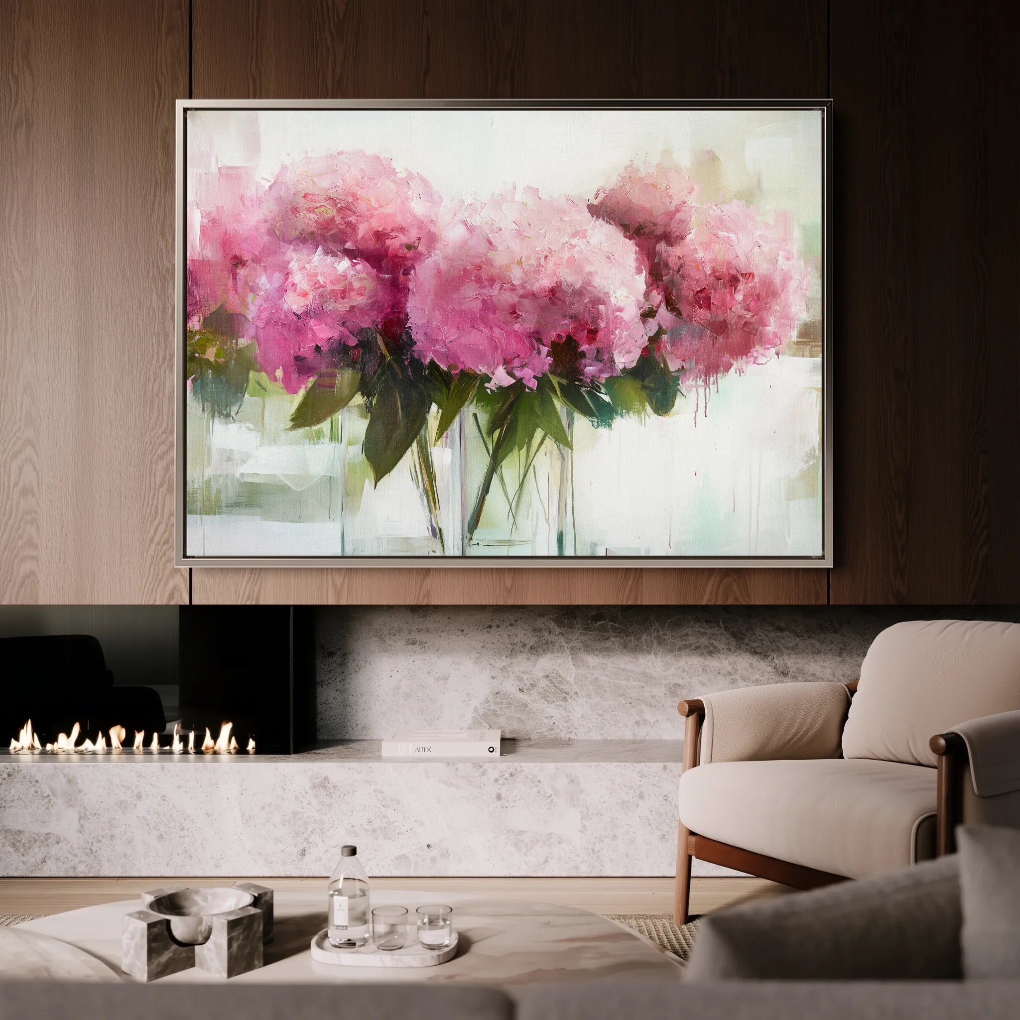 Floral 1003 Canvas Art 60 x 40 cm / Black