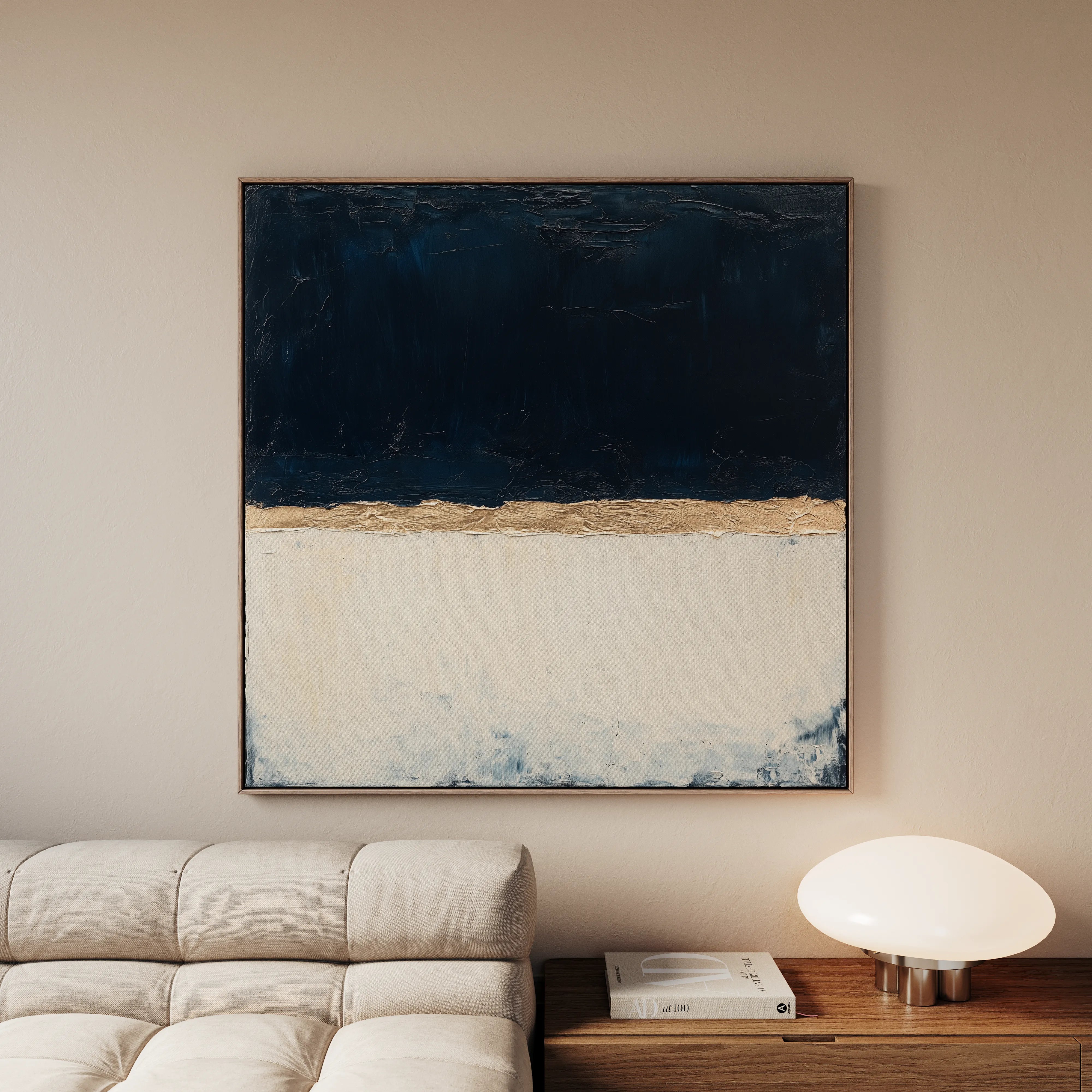 Abstract 1004 Canvas Art 60 x 60 cm / Black