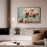 Floral 1004 Canvas Art 60 x 40 cm / Black