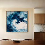 Abstract 1005 Canvas Art 60 x 60 cm / Black