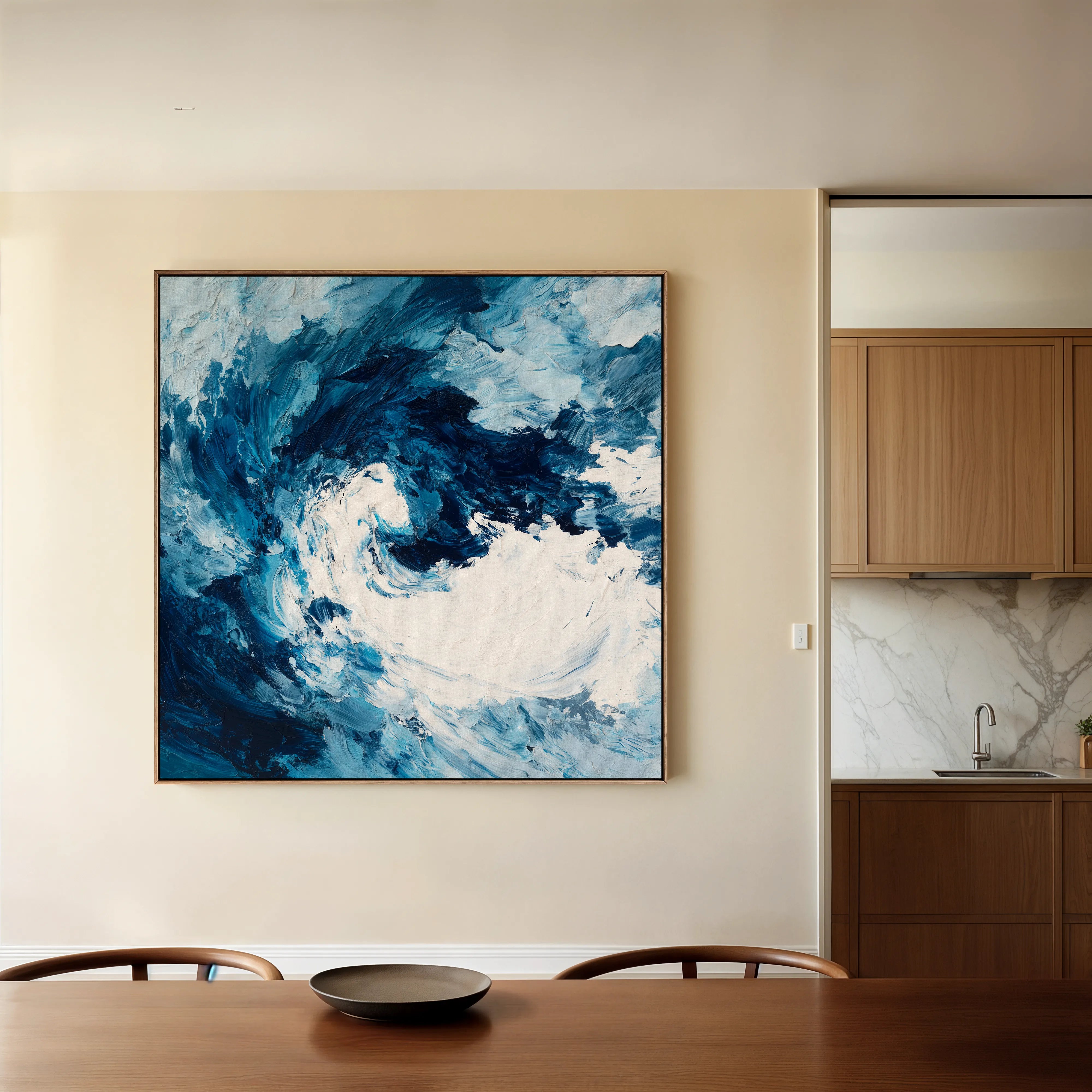 Abstract 1005 Canvas Art 60 x 60 cm / Black