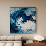 Abstract 1005 Canvas Art 60 x 60 cm / Black