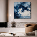 Abstract 1005 Canvas Art 60 x 60 cm / Black