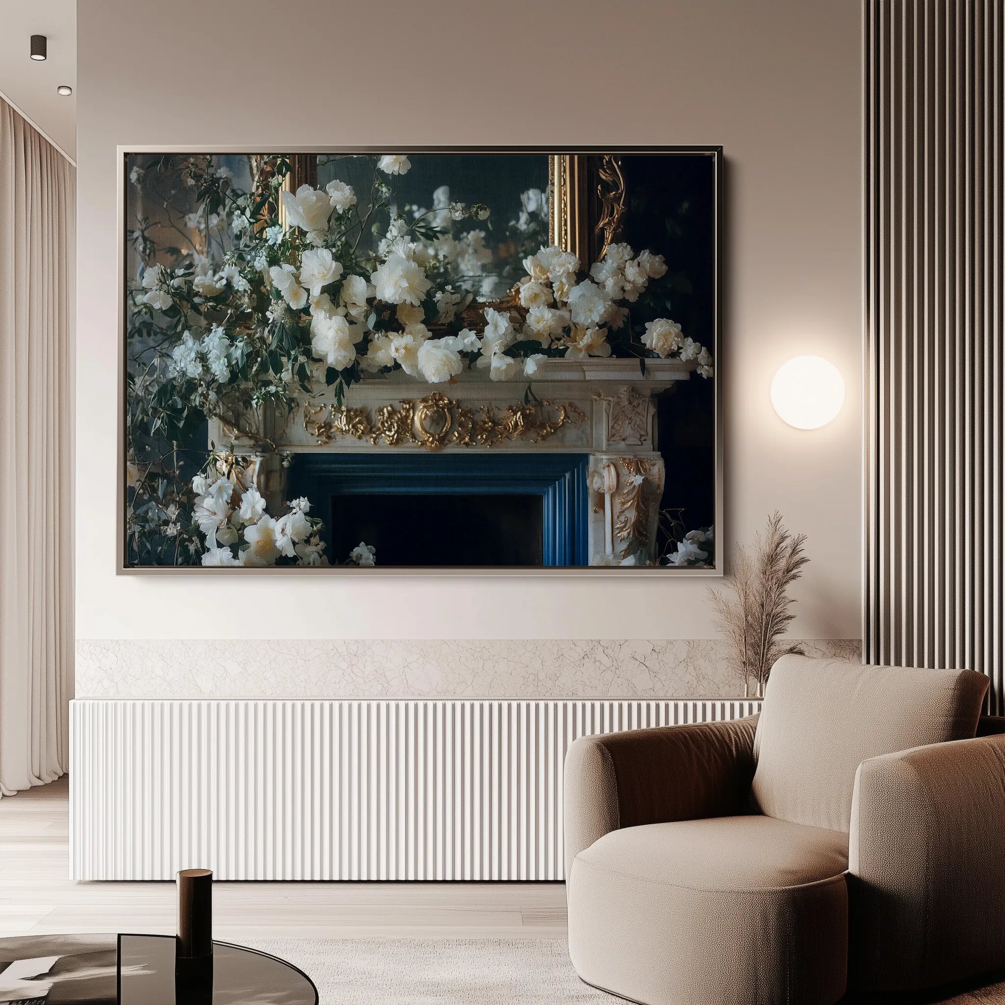 Floral 1005 Canvas Art 60 x 40 cm / Black
