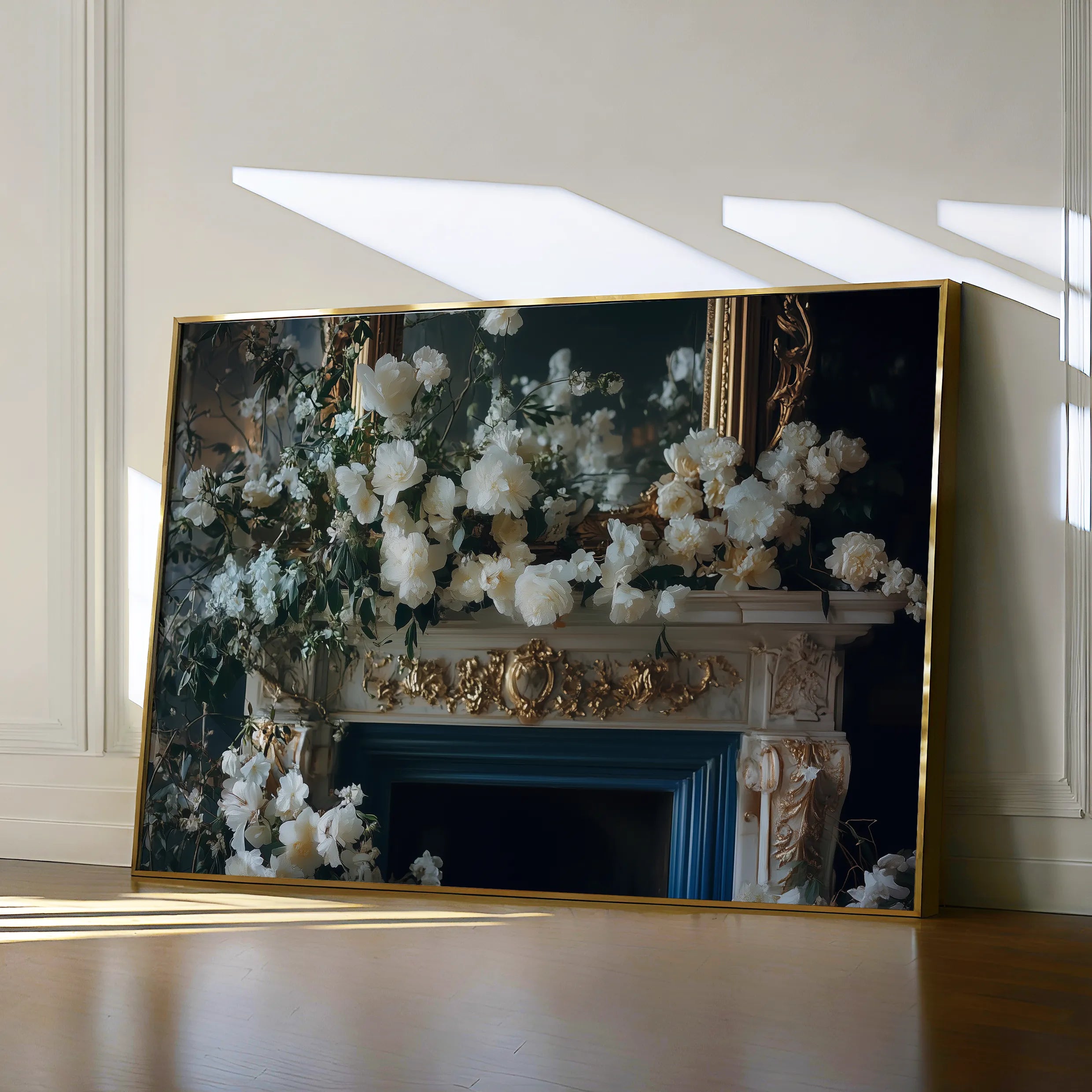 Floral 1005 Canvas Art 60 x 40 cm / Black