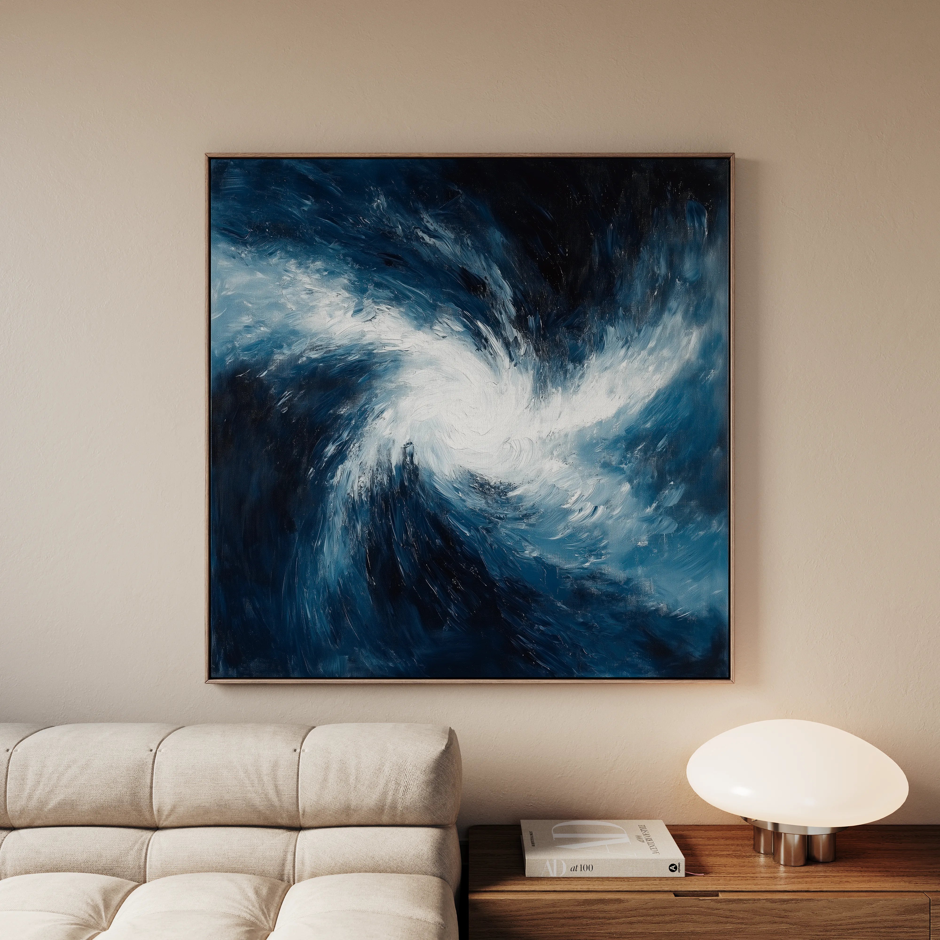 Abstract 1006 Canvas Art 60 x 60 cm / Black