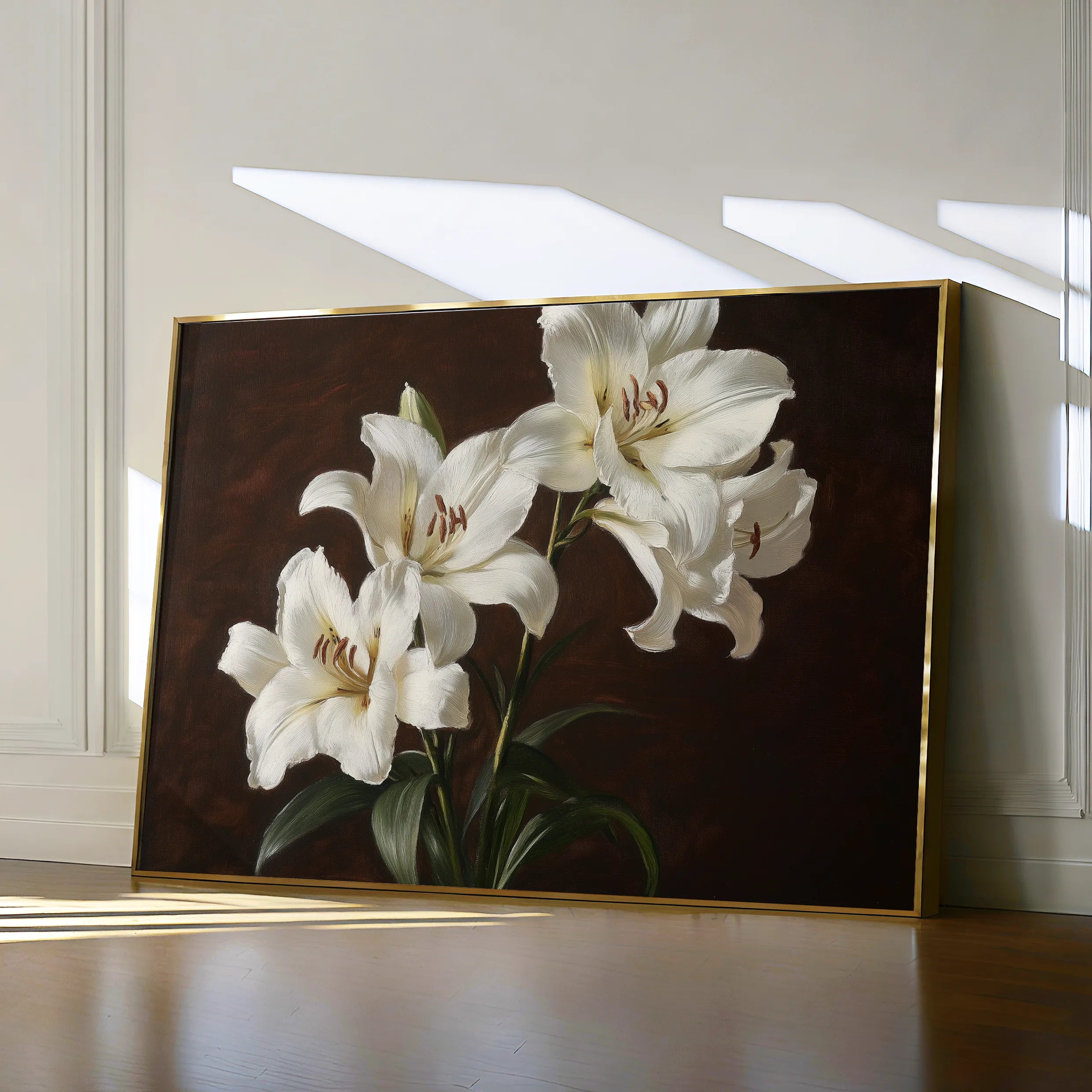 Floral 1006 Canvas Art 60 x 40 cm / Black